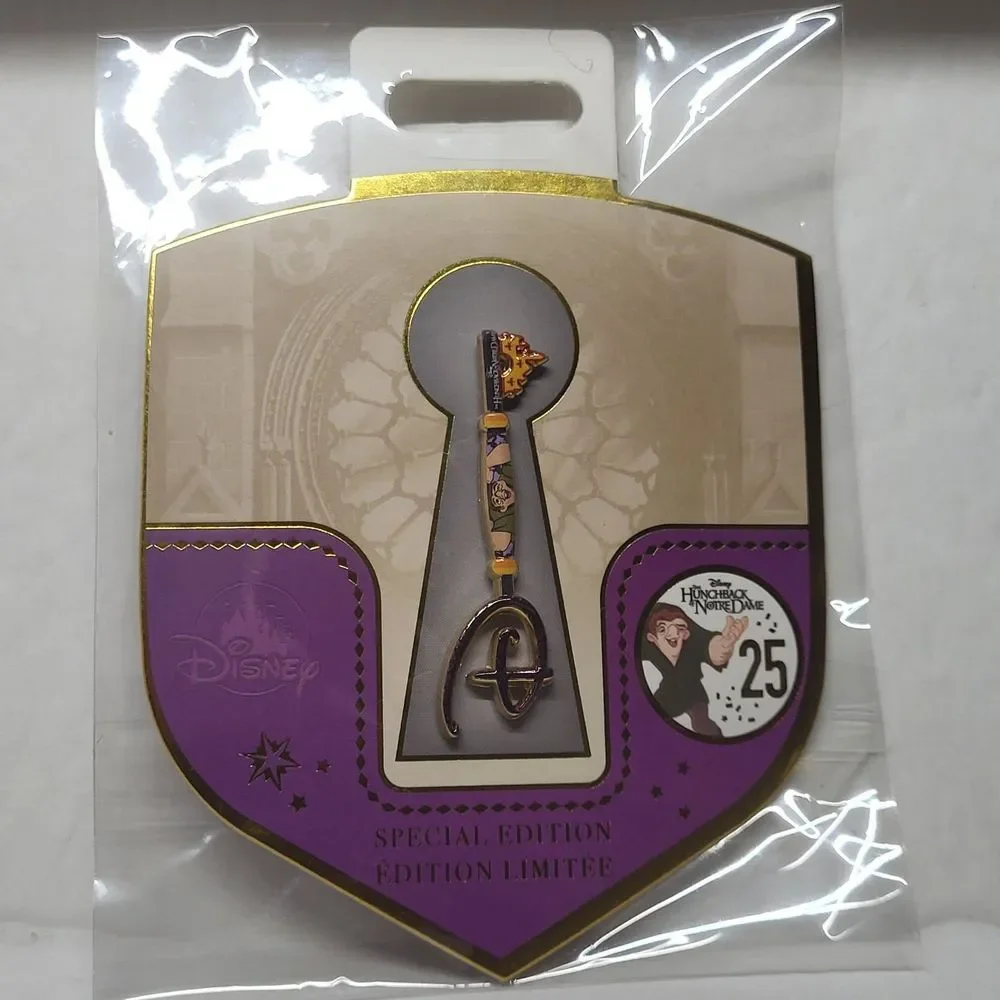 Disney The Hunchback of Notre Dame 25th Anniversary Collectible Key Pin SE NIP